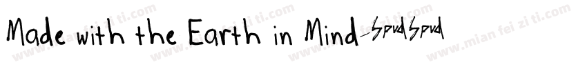 Made with the Earth in Mind字体转换